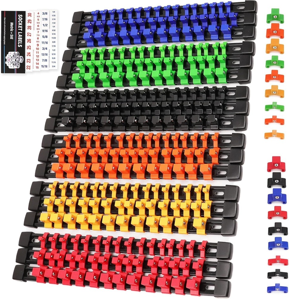 SWANLAKE 18-Piece Socket Organizer Set for Tool Box Drawer
