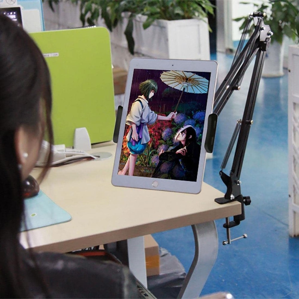 360° Rotation Adjustable Tablet Mount Foldable Bed Phone Stand Holder for iPad G