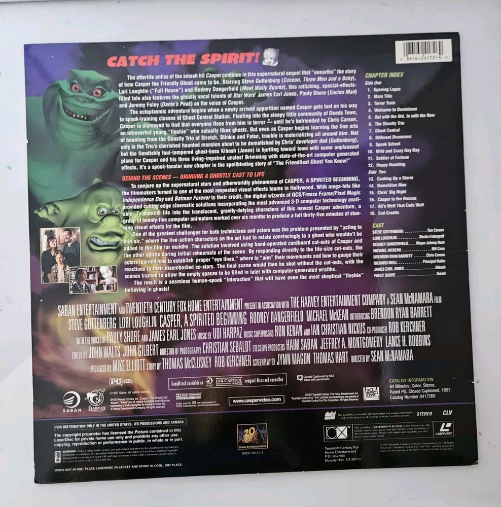 Casper A Spirited Beginning Laserdisc 1997