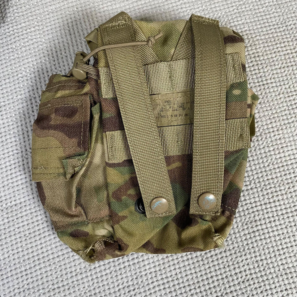DAMAGED - Army 1 QT General Purpose Canteen Pouch Molle II Multicam OCP Woodland