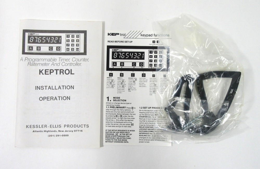 NEW KEPTROL KEP ELECTRONIC COUNTER PROGRAMMABLE RATEMETER MODEL KP8A9A1F