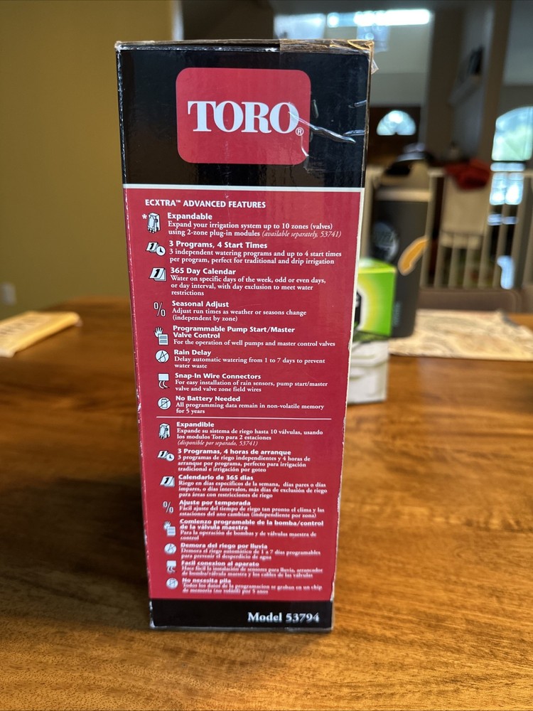 Toro Model 53794 ECXTRA 6 Zone Computer Programmable Sprinkler Timer