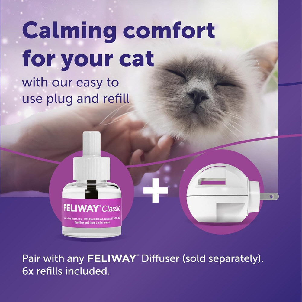 ® Classic 6 X 30 Day Cat Calming Refills for Pheromone Diffuser, 6 X 48Ml Value