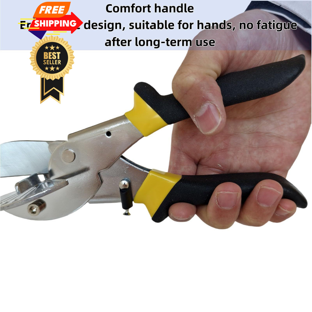 Multi Angle Miter Shears for Angular Cutting, Adjustable 45-135 Black Handle
