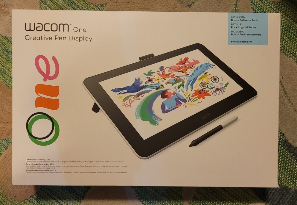 Wacom One 13.3 Creative Pen Display Graphics Drawing Tablet