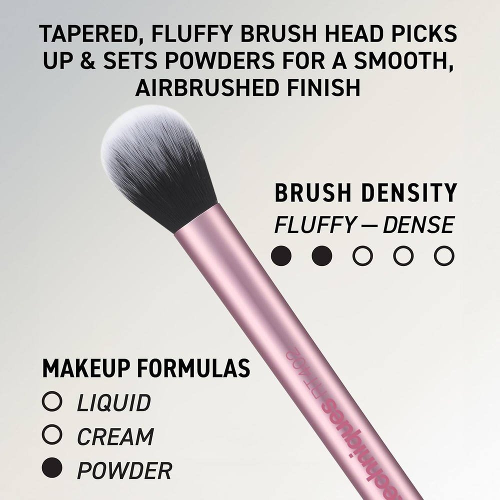 6 Piece Everyday Essentials Makeup Brush Set, Includes 4 Brushes & 2 Makeup