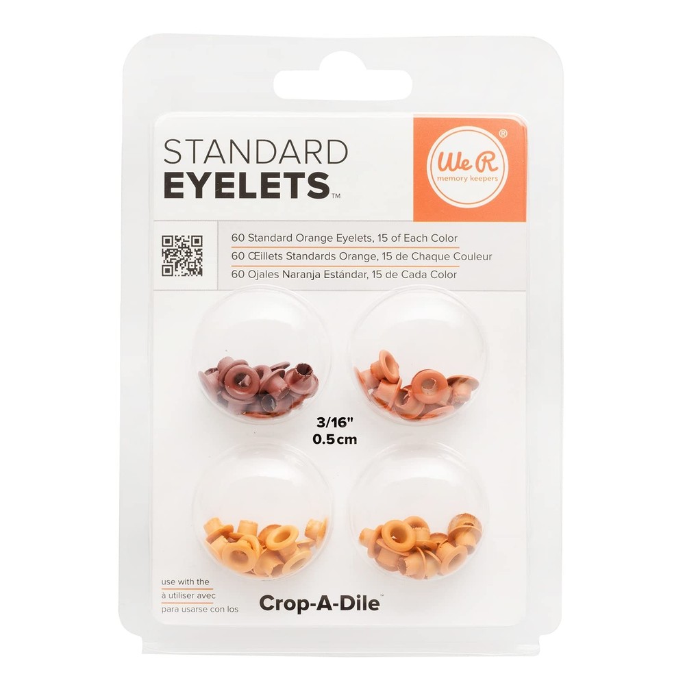 We R Eyelets Standard 60/Pkg-Orange Small, Orange