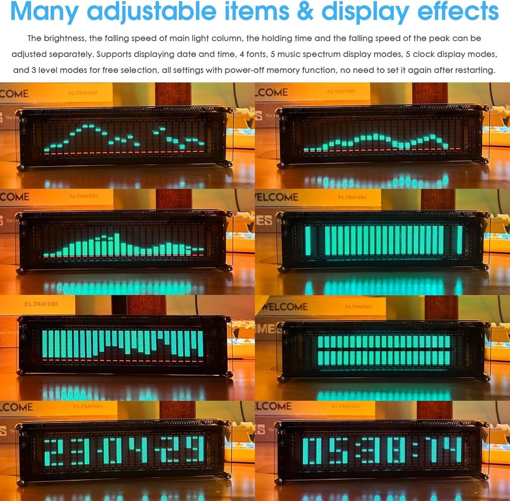 Professional Audio Analyzer with Crystal Oscillator and Precise Clock Display