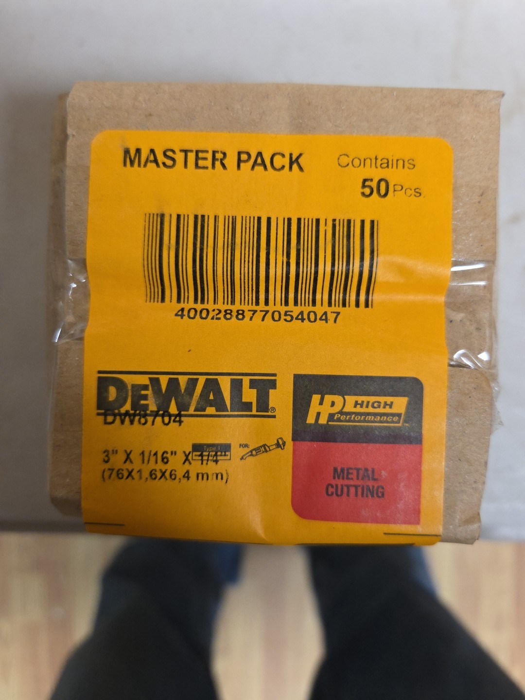 DEWALT DW 8704 3" X 1/16" X 1/4" Cut-Off Wheel  50 Pack New