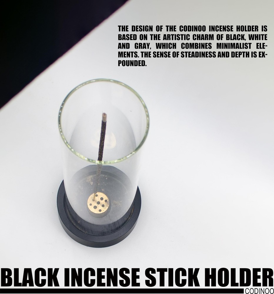 CODINOO Incense Holder for Sticks,Modern Stick General size, Black
