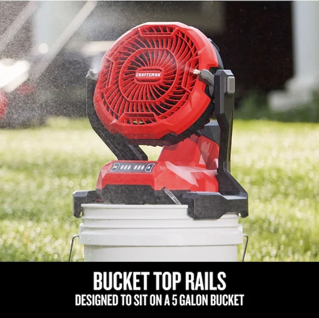 CRAFTSMAN 20V 3-Setting Misting Fan w/ Battery & Charger CMCE003C1 - NEW