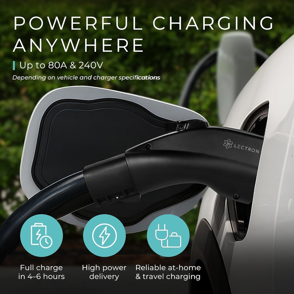 Tesla to J1772 EV Charging Adapter Lectron 80A UL