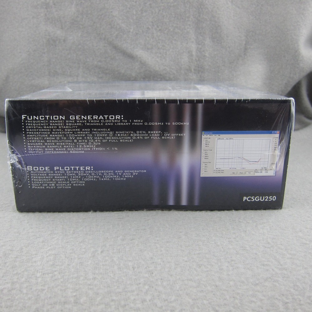 New Velleman PCSGU250 USB-Based PC Oscilloscope & Function Generator Sealed Note