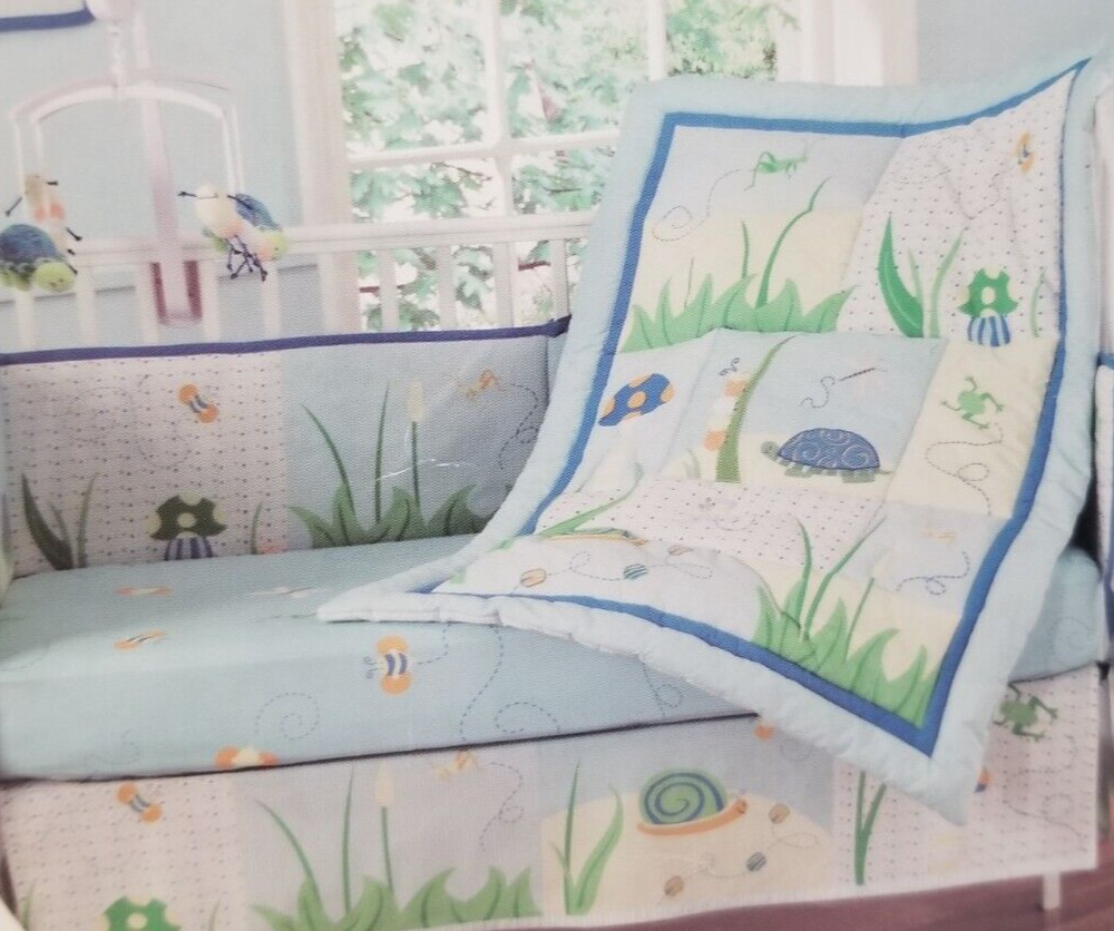 3 pc Step by Step Garden Patch Baby Nursery Crib Bedding Set NIP