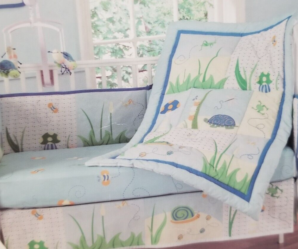 3 pc Step by Step Garden Patch Baby Nursery Crib Bedding Set NIP