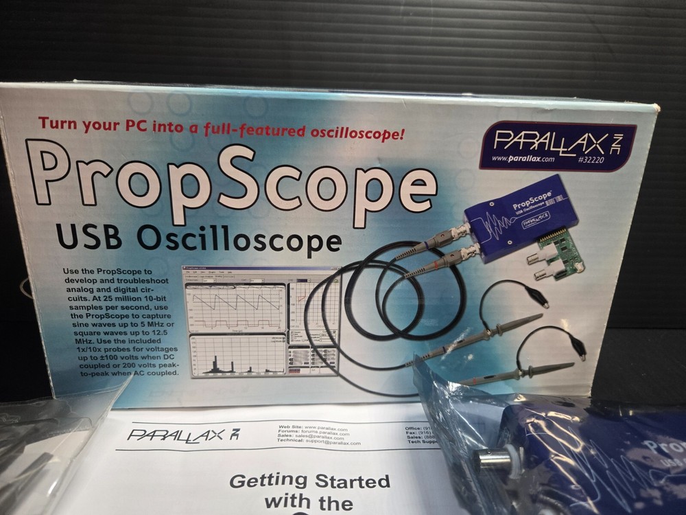 Parallax USB Oscilloscope #32220 **LOT A** (PC)