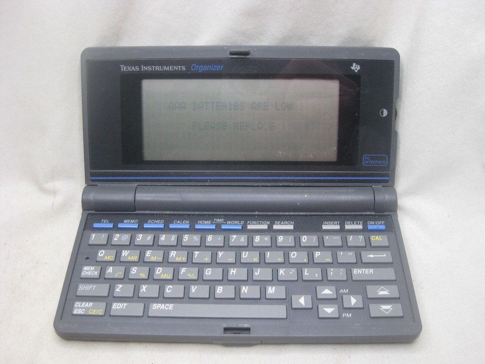 vintage Texas Instruments Organizer PC Interface PDA electronic calculator +