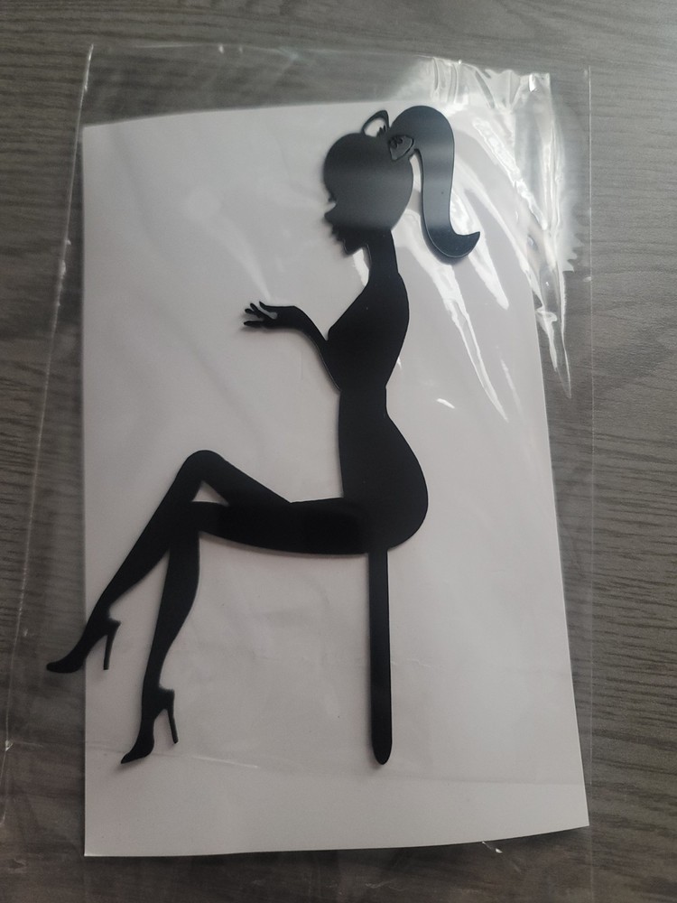 Lady Silhouette Cake Topper
