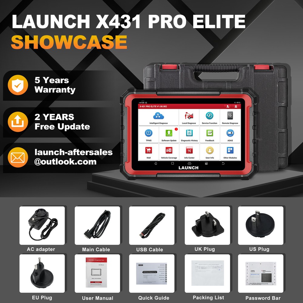 2025 LAUNCH X431 Pro Elite V+ PRO5 Bidirectional Car Diagnostic Scanner Coding