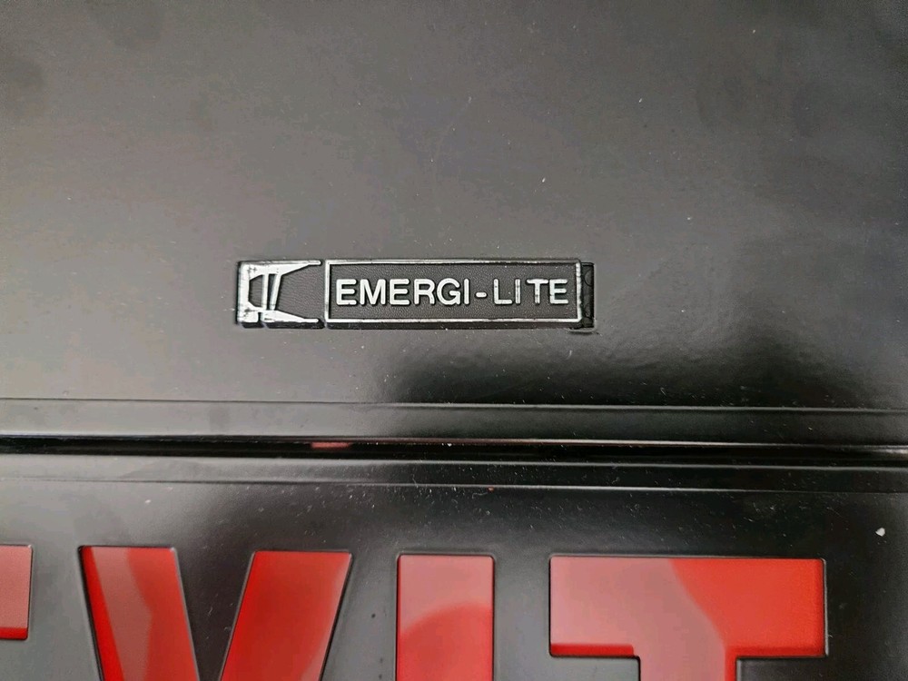 Emergi-Lite Wall Mounted Self Powered Exit Sign Wired Black