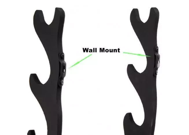 Three Tier Sword Display Stand Dual Purpose Solid Wood with Black Finish