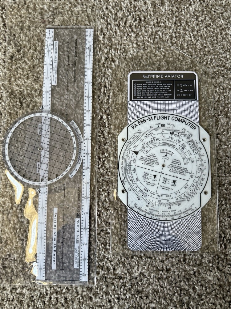 Prime Aviation E6B Flight Computer for Pilots – Includes Aviation Plotter, Guide