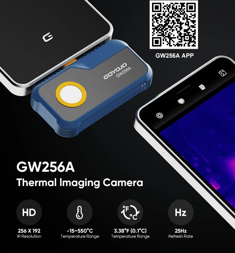 Thermal Camera for Android, 256 x 192 IR Resolution, Thermal Imaging Camera