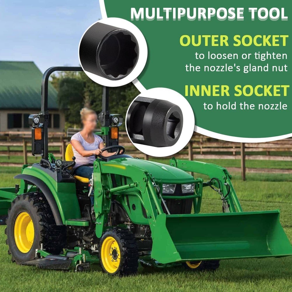 JDE92 21mm Injector Socket Tool 7458 Injector Nozzle Socket Fits For John Deere