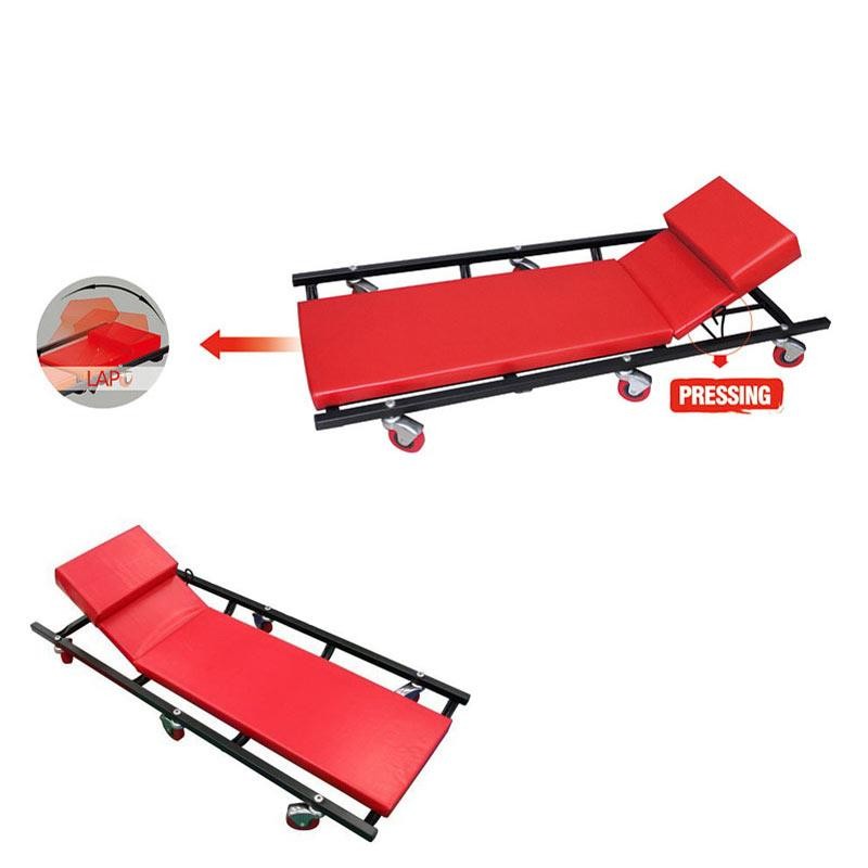 Ajustable Mechanics Auto Car Creeper Rolling Repair Work Comfortable Stool Seat