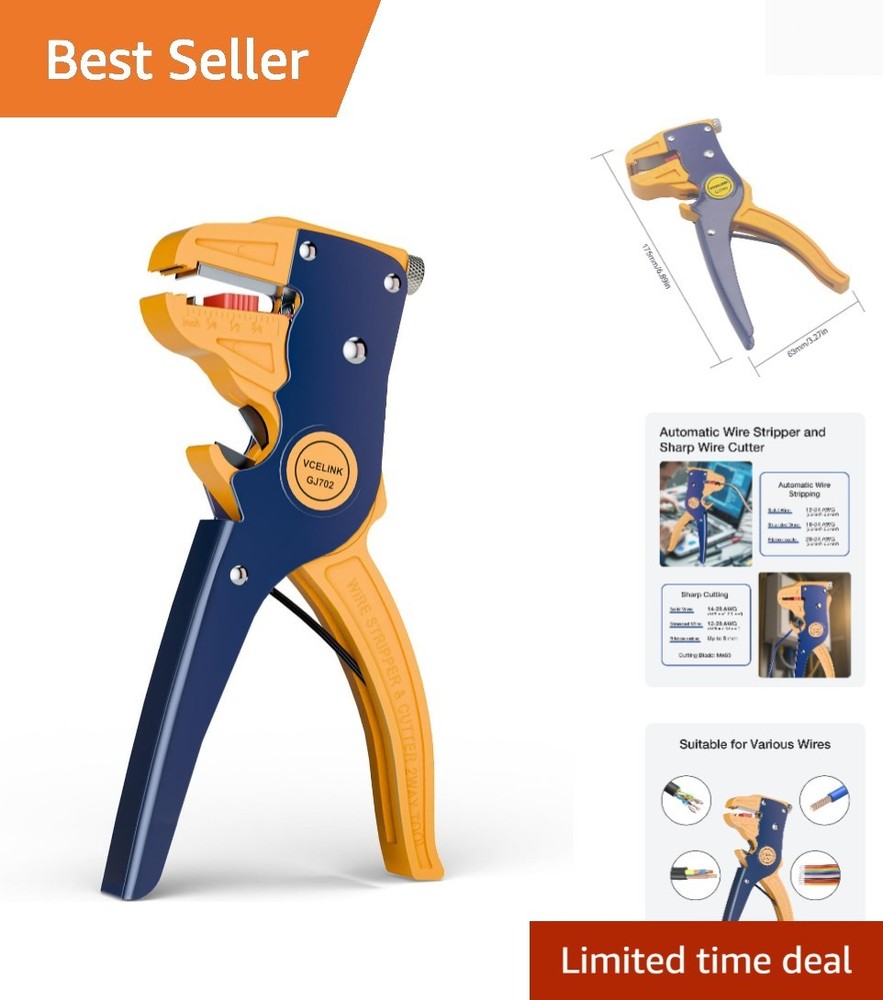 Automatic Adjustable Wire Stripper Tool for Clean Stripping – Compact & Durable