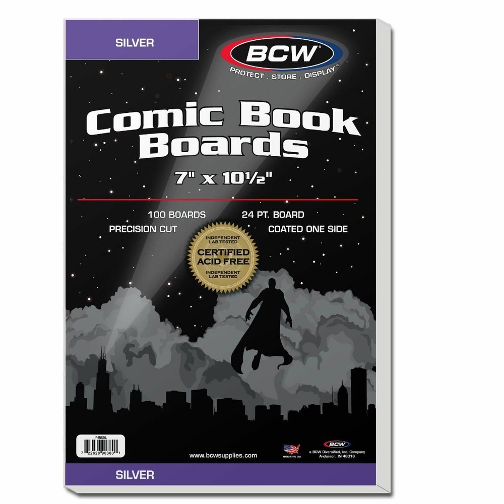 200 - BCW Silver Age Polypropylene Comic Book Bags & Backing Boards Combo Set