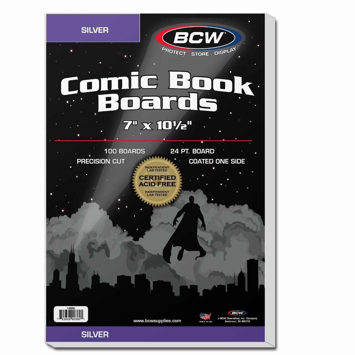 200 - BCW Silver Backing Boards & 2-Mil Resealable Polypropylene Comic Book Bags