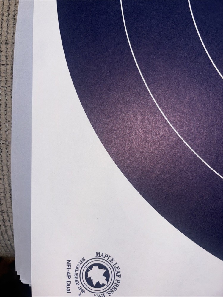 Maple Leaf Miniature NFAA Five Spot 40cm Target Face 50 Count