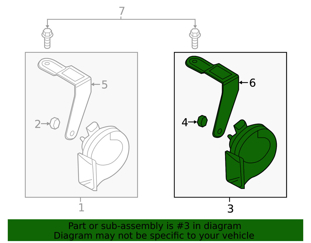 Genuine Audi Low Note Horn 4M0-951-209