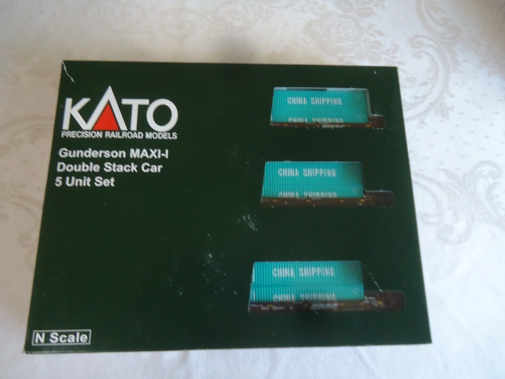 Kato N Scale Gunderson MAXI-I Double Stack Car 5 Unit Set