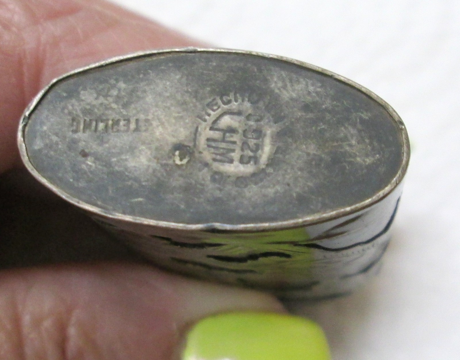 Perfume Bottle Wrapped in Sterling LHM Hecho En Mexico 0.925 Sterling 2 1/4"