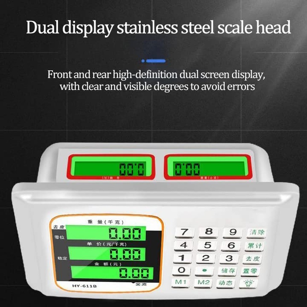 Large Platform Scale with Wheel 660 LB Floor Weight Computing Postal Scale Di...