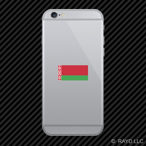 Belarusian Flag Cell Phone Sticker Mobile Belarus BLR BY