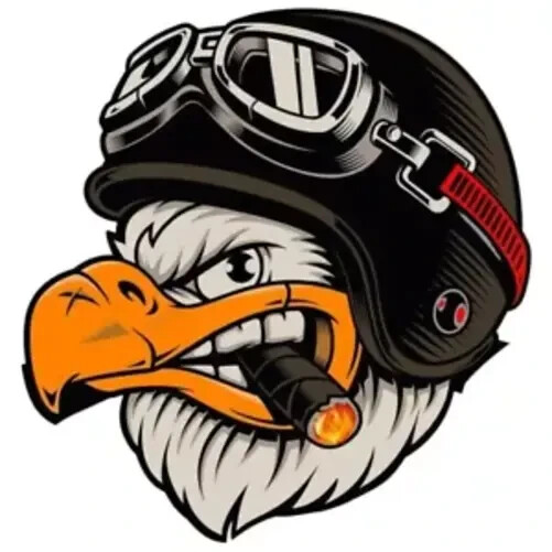 Eagle with Cigar patch for bikers, motoclub jacket, Large patch, Back patch