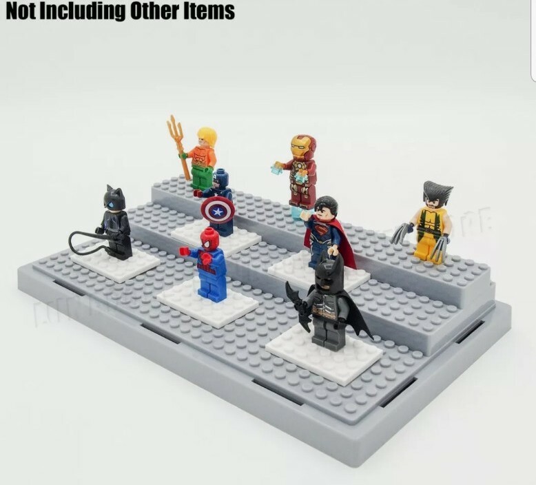US 9.8"Display Box Showcase For Building Blocks Plastic Self-Assembly