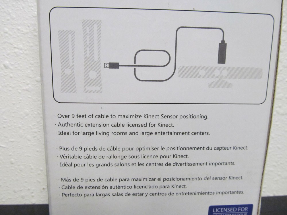 NEW PDP ~ Microsoft Xbox 360 Kinect Sensor Cable 9' Extension Cord ( INV # 1 )