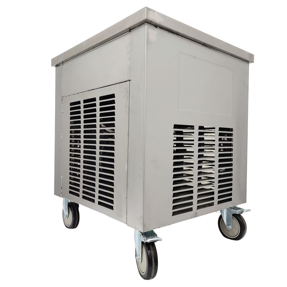 110V 19×19" Rolled Ice Cream Maker Fried Ice Cream Stir Fried Yogurt Machine