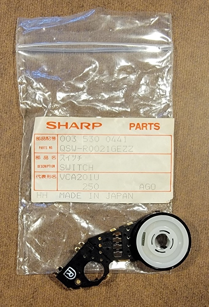 Sharp QSW-R0021GEZZ VCR Mode Selector Switch Assembly * NEW in PACKAGE *