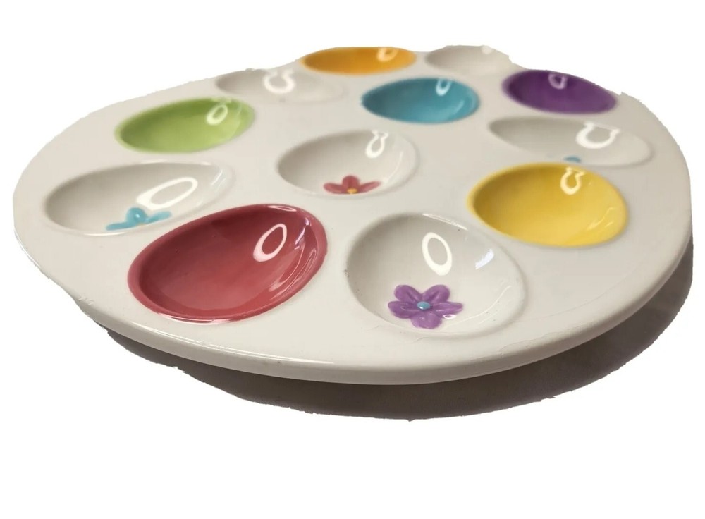 Easter Bunny Blossoms And Blooms Deviled Egg Tray Holds 12 Eggs Spring
