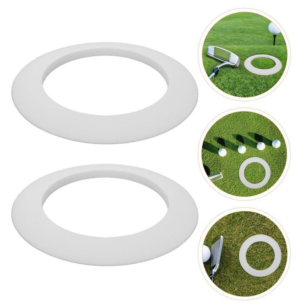 2 Pcs Golf Putting Ring Training Aid for Putter Aids Accuracy Trainer