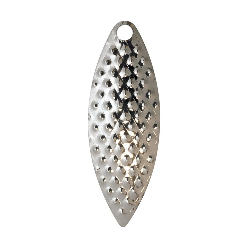 5 Pack Willow Leaf Spinner Blades - Diamond NICKEL - Size: # 3.5