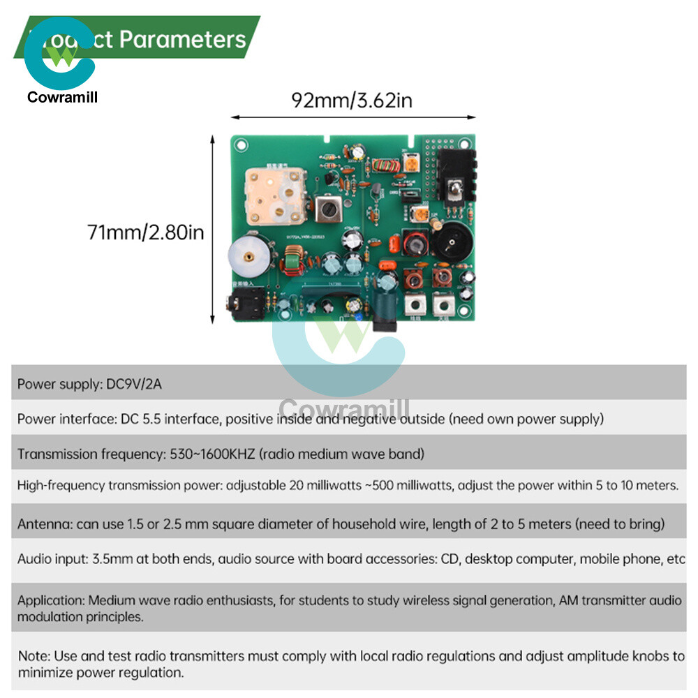 530-1600khz AM Radio Transmitter Experimental Micropower Medium Wave Transmitter