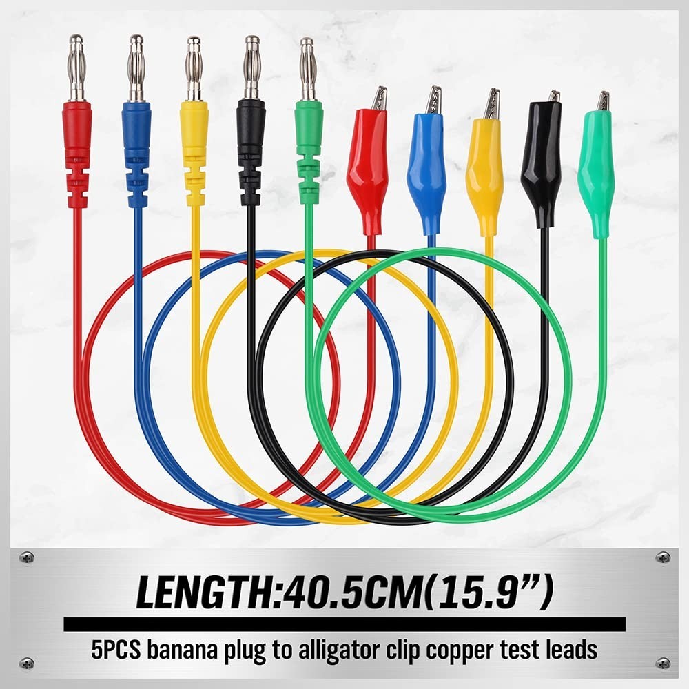 Durable 22PCS Back Probe Kit with Color-Coded Banana Plugs for Easy Testing