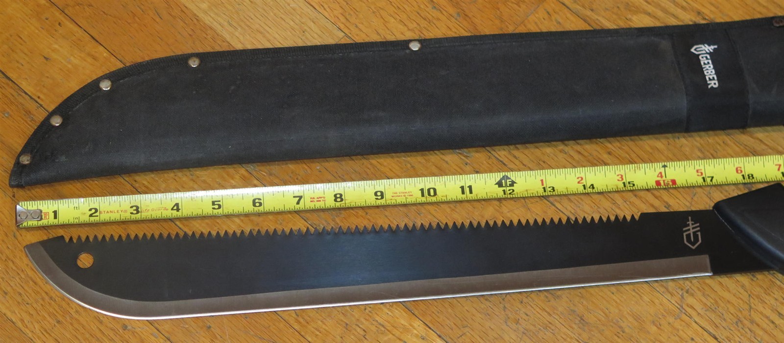 Gerber Gator 25" Long Steel Dual Blade Hunting Camping Machete w/Sheath