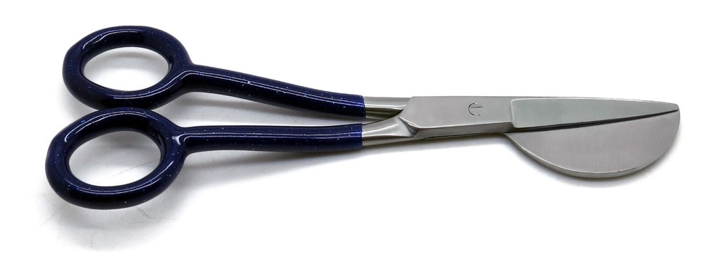 Duckbill Blue Scissors 6" Carpet Nipping Cutting Working Sharp End 2" New Tools